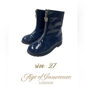 AOI sz 27 Age of Innocence navy blue glossy PU winter boots